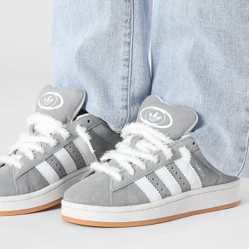 Adidas Originals - Baskets Femme Campus 00s HQ6507 Grey Three Footwear White x Superlaced Lacets Fuzzy White